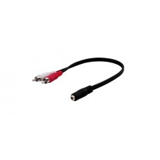RCA (MALE X 2) TO 3.5MM AUDIO (FEMALE) CABLE