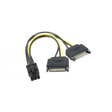 SATA POWER TO PCI-E VGA CARD POWER CABLE (1 TO 2)