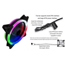 COOLMOON COLOURFUL DUAL APERTURE 12CM CASING FAN