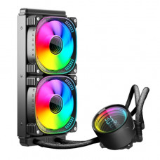 COOLMOON 240-BLACK ARGB DUAL FAN LIQUID CPU COOLER