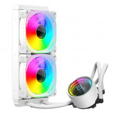 COOLMOON 240-WHITE ARGB DUAL FAN LIQUID CPU COOLER