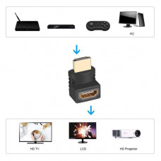 HDMI (M) TO HDMI (F) - 90 DEGREE L ADAPTER