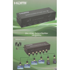 HDMI 2.0 SPLITTER/SWITCHER 2 INPUT X 4 OUTPUT