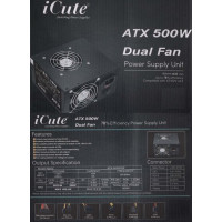 ICUTE 500W DUAL FAN PSU ICUTE 500W DUAL FAN PSU