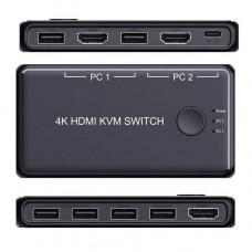 KVM HDMI & USB HUB (2-PORTS)  4K SWITCH 1-2