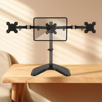 TRIPLE LCD MONITOR ADJUSTABLE STAND DESK BASE