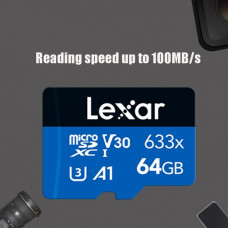 LEXAR MICROSD UHS-3 V30 64GB 100MBPS RD/45MBPS WR