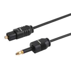 TOSLINK MALE TO 3.5MM MALE OPTICAL 0.8M CABLE