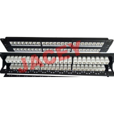 FEED THROUGH PATCH PANEL 48 PORTS CAT6