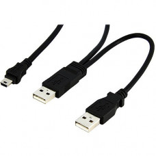 DOUBLE HEADED USB TO MINI CABLE (A)