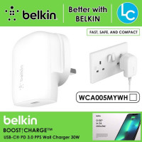 BELKIN BOOSTCHARGE TYPE-C PD 3.0 FAST CHARGER 30W