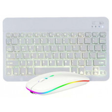 WHITE BACKLIT BLUTOOTH RECHARGEABLE KEYBOARD/MOUSE
