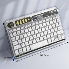 TRANSPARENT WHITE BLUETOOTH BACKLIT KEYBOARD